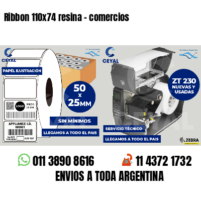 Ribbon 110x74 resina - comercios