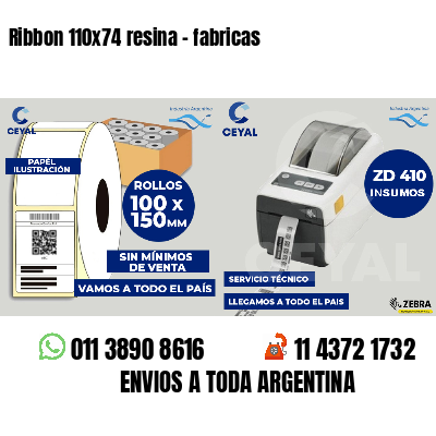 Ribbon 110x74 resina - fabricas