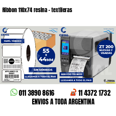 Ribbon 110x74 resina - textileras