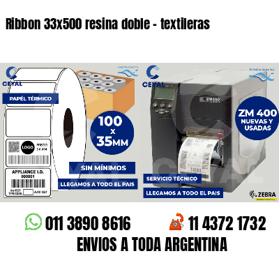 Ribbon 33x500 resina doble - textileras