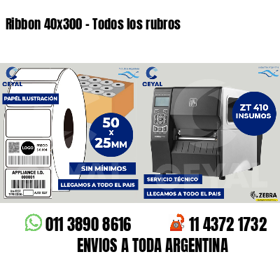 Ribbon 40x300 - Todos los rubros