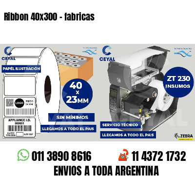 Ribbon 40x300 - fabricas