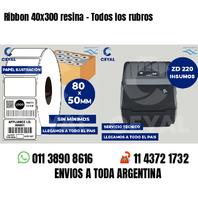Ribbon 40x300 resina - Todos los rubros