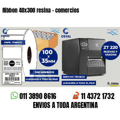 Ribbon 40x300 resina - comercios