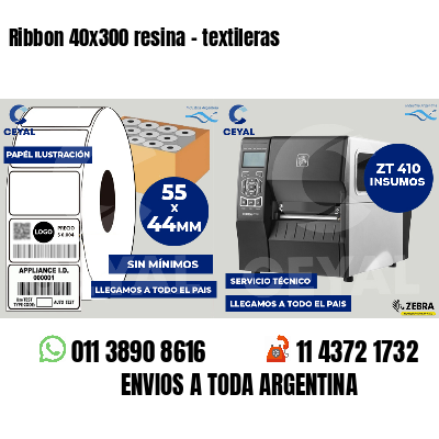 Ribbon 40x300 resina - textileras