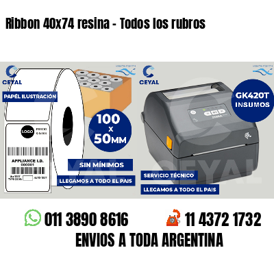 Ribbon 40x74 resina - Todos los rubros