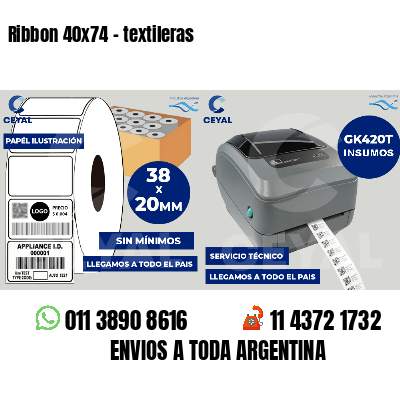 Ribbon 40x74 - textileras