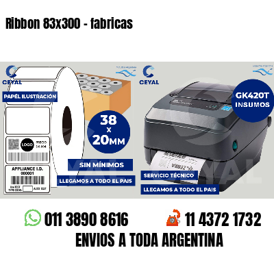 Ribbon 83x300 - fabricas