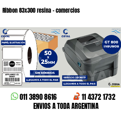Ribbon 83x300 resina - comercios