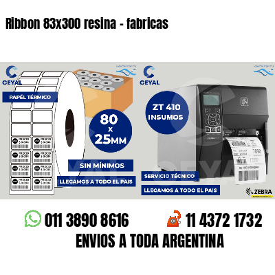 Ribbon 83x300 resina - fabricas