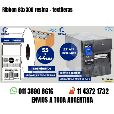 Ribbon 83x300 resina - textileras
