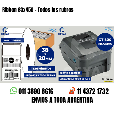 Ribbon 83x450 - Todos los rubros