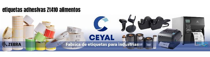 etiquetas adhesivas Zt410 alimentos