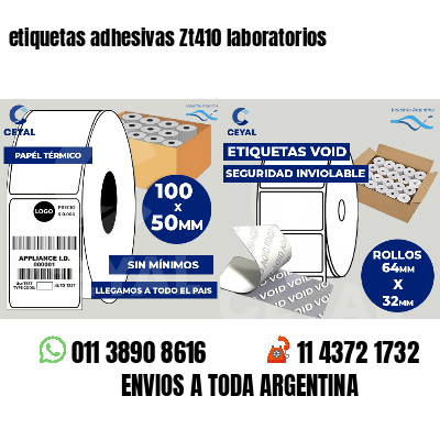 etiquetas adhesivas Zt410 laboratorios