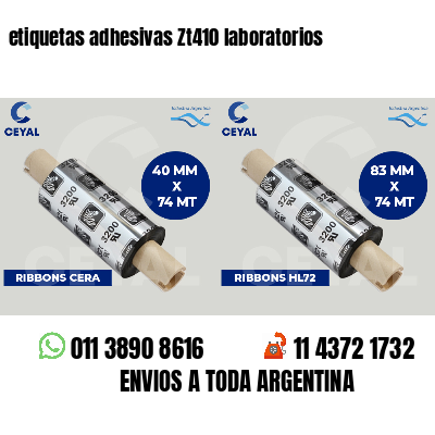 etiquetas adhesivas Zt410 laboratorios