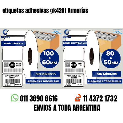 etiquetas adhesivas gk420t Armerías