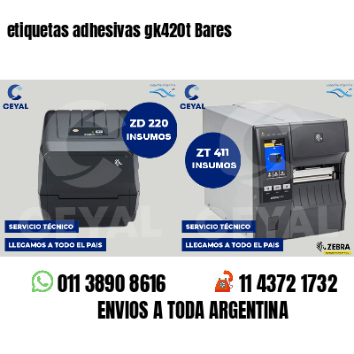 etiquetas adhesivas gk420t Bares