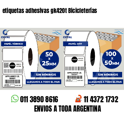 etiquetas adhesivas gk420t Bicicleterías