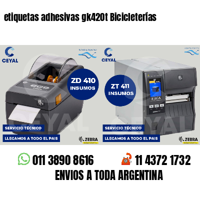 etiquetas adhesivas gk420t Bicicleterías