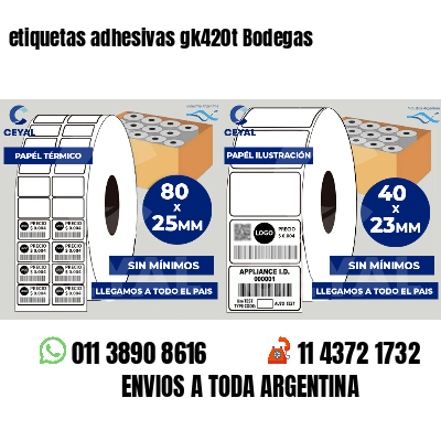 etiquetas adhesivas gk420t Bodegas