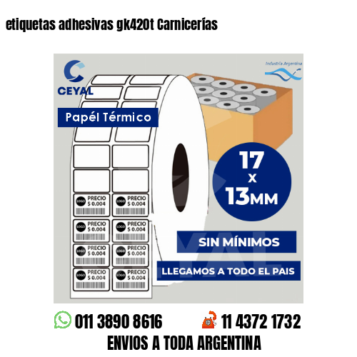 etiquetas adhesivas gk420t Carnicerías