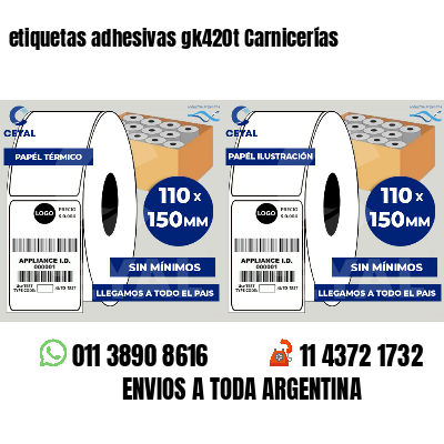 etiquetas adhesivas gk420t Carnicerías