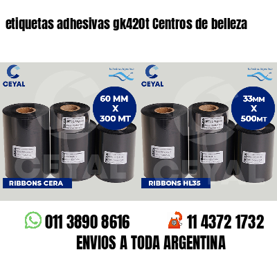 etiquetas adhesivas gk420t Centros de belleza