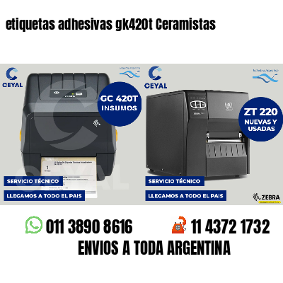 etiquetas adhesivas gk420t Ceramistas