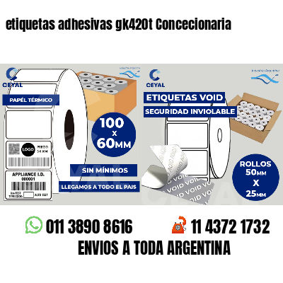 etiquetas adhesivas gk420t Concecionaria