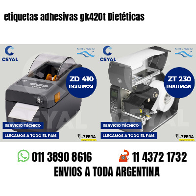 etiquetas adhesivas gk420t Dietéticas