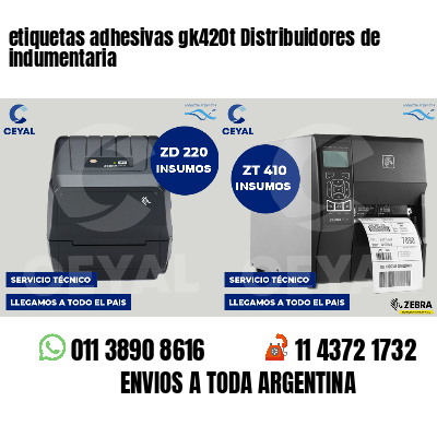 etiquetas adhesivas gk420t Distribuidores de indumentaria
