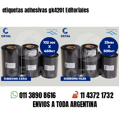 etiquetas adhesivas gk420t Editoriales