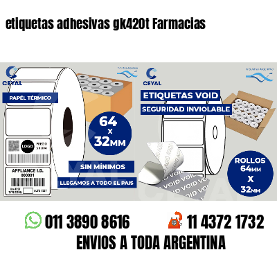etiquetas adhesivas gk420t Farmacias