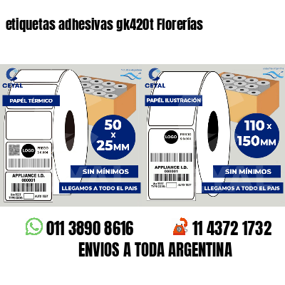 etiquetas adhesivas gk420t Florerías