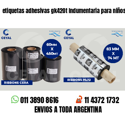 etiquetas adhesivas gk420t Indumentaria para niños