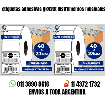 etiquetas adhesivas gk420t Instrumentos musicales