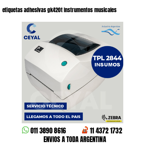 etiquetas adhesivas gk420t Instrumentos musicales