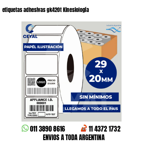 etiquetas adhesivas gk420t Kinesiología
