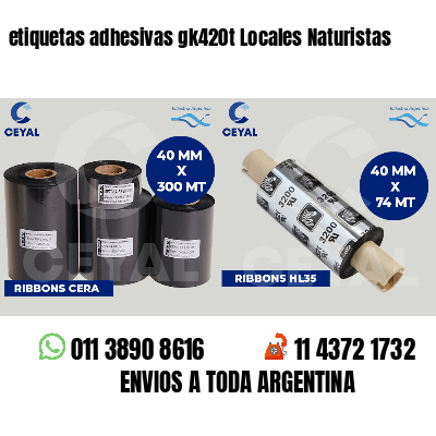 etiquetas adhesivas gk420t Locales Naturistas
