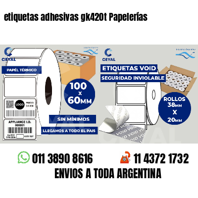 etiquetas adhesivas gk420t Papelerías