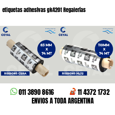 etiquetas adhesivas gk420t Regalerías