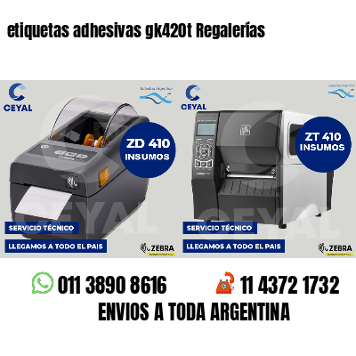etiquetas adhesivas gk420t Regalerías