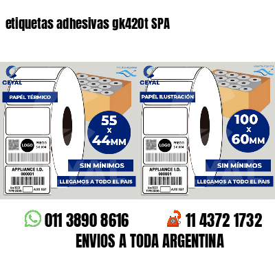 etiquetas adhesivas gk420t SPA
