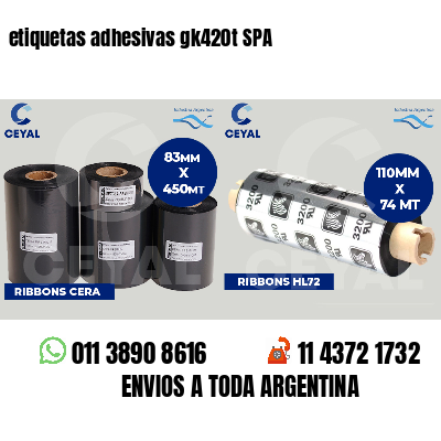 etiquetas adhesivas gk420t SPA