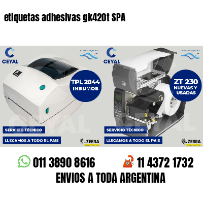 etiquetas adhesivas gk420t SPA