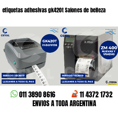 etiquetas adhesivas gk420t Salones de belleza