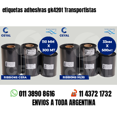 etiquetas adhesivas gk420t Transportistas