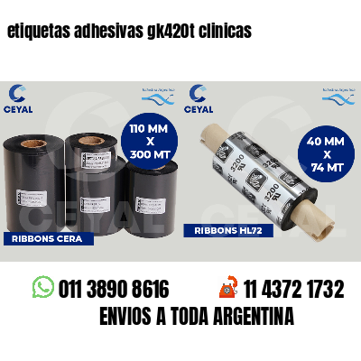 etiquetas adhesivas gk420t clinicas