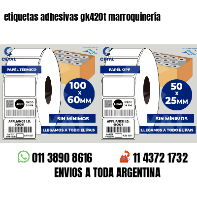 etiquetas adhesivas gk420t marroquinería