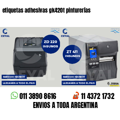 etiquetas adhesivas gk420t pinturerías
